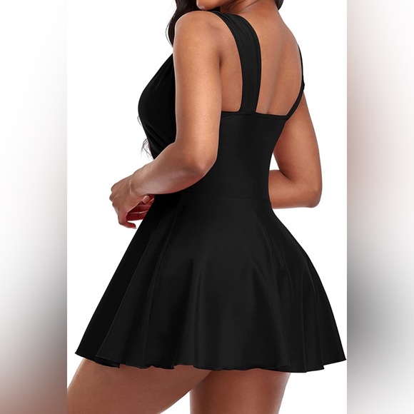 Shekini Other - SHEKINI Elegant One Piece Swimdress Tummy Control Crossover Skirted Swimsuit